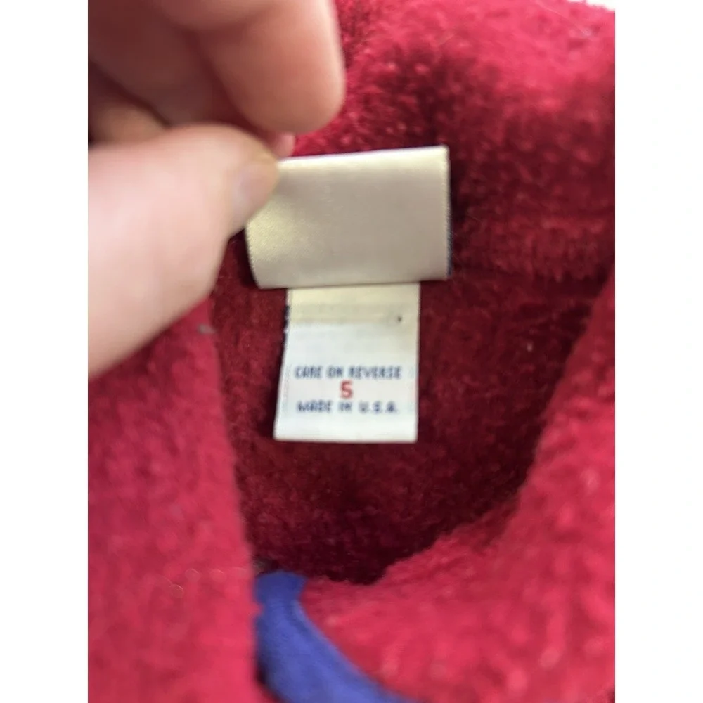 Vintage 80s/90s OshKosh B'gosh USA Toddler Girls Size 5 Fleece Jacket Cardigan